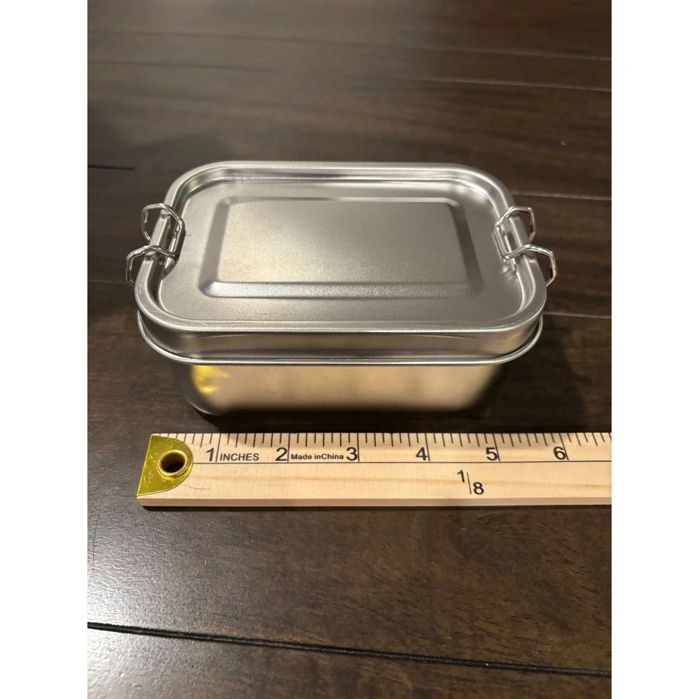 E-far Stainless Steel Bento Lunch Box Set of 4 550ml Leak Proof Food Containers